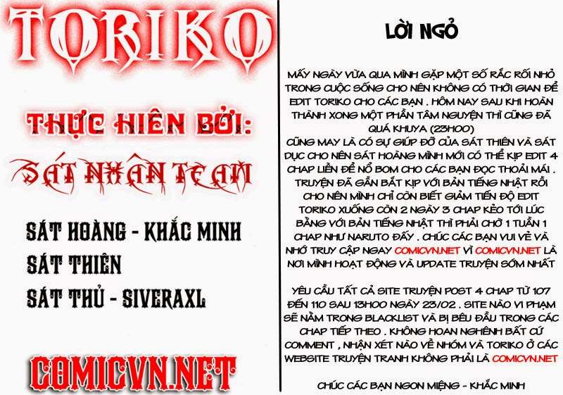 Toriko - Thợ Săn Ẩm Thực - Chương 110 - Trang 1