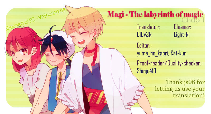 Magi: Bậc Thầy Pháp Thuật - Chương 1 - Trang 1