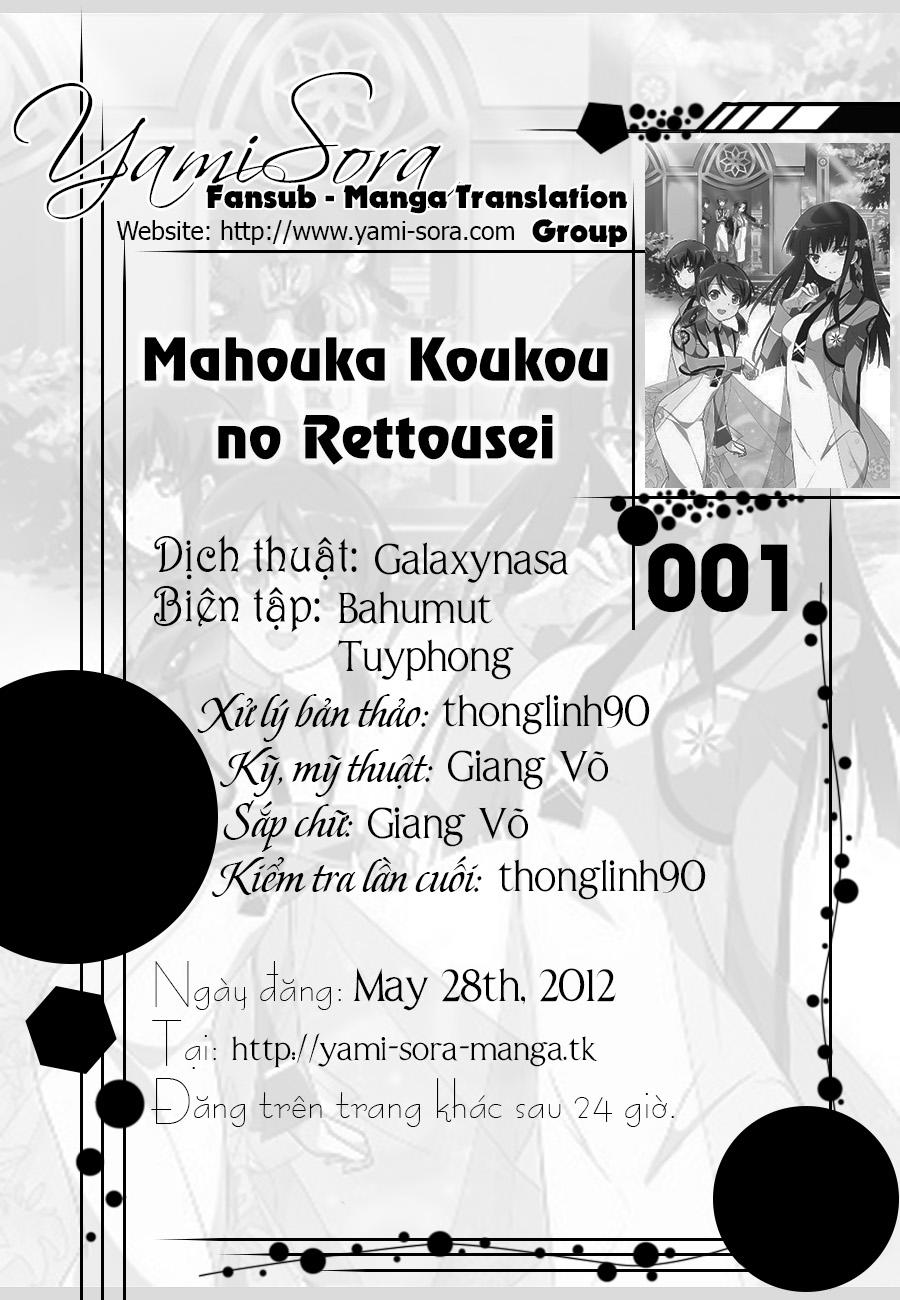 Mahouka Koukou No Rettousei - Nyuugaku Hen - Chương 1 - Trang 1
