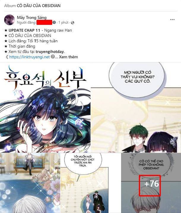 Cô Dâu Của Obsidian - Chương 11.1 - Trang 1