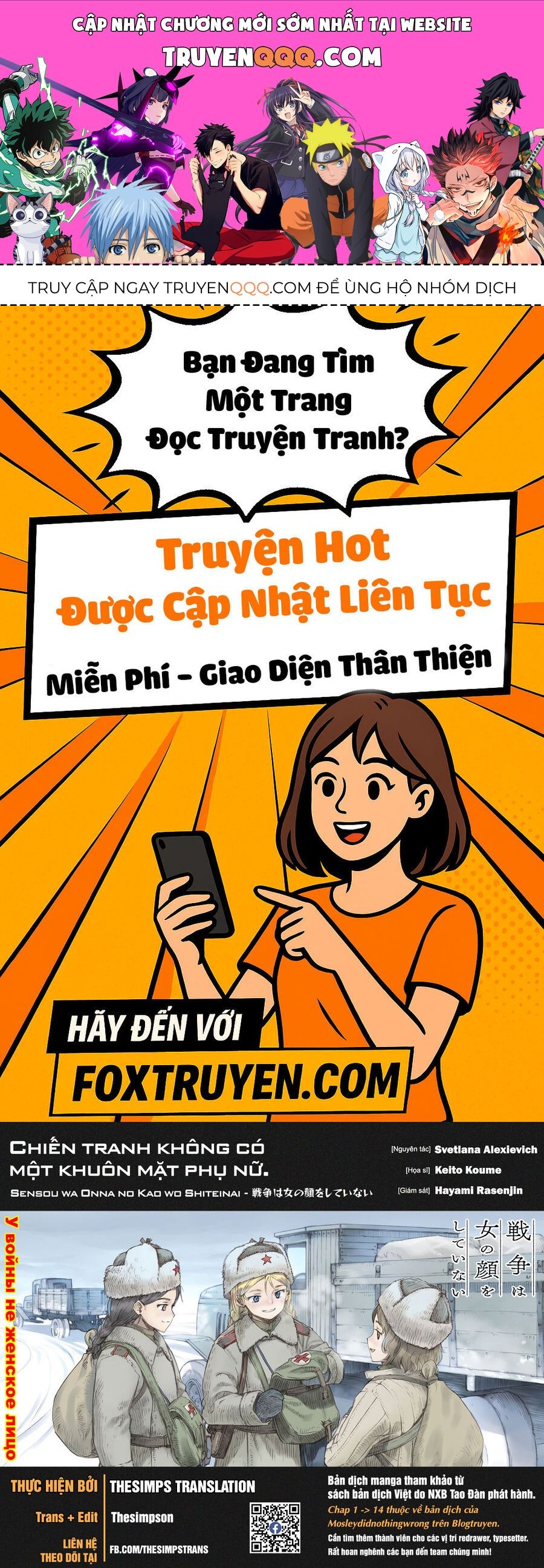 Chiến Tranh Không Có Một Khuôn Mặt Phụ Nữ - Chương 34 - Trang 1
