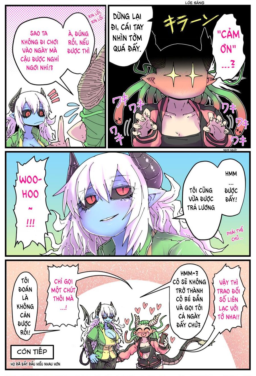 Cô Nàng Nhân Viên Da Xanh Ở Cửa Hàng Tiện Lợi Và Bạn Của Cô Ấy - Chương 3 - Trang 2