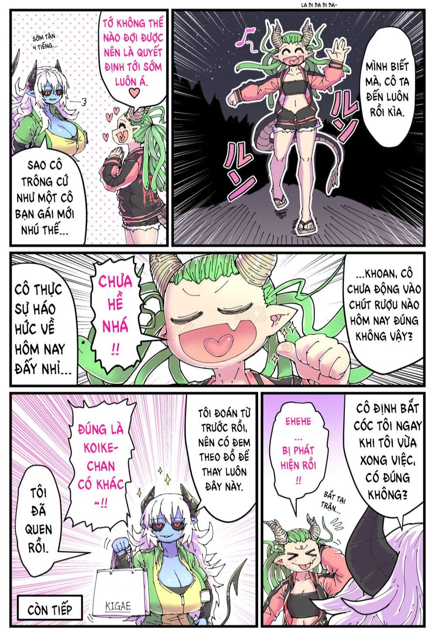 Cô Nàng Nhân Viên Da Xanh Ở Cửa Hàng Tiện Lợi Và Bạn Của Cô Ấy - Chương 5 - Trang 2