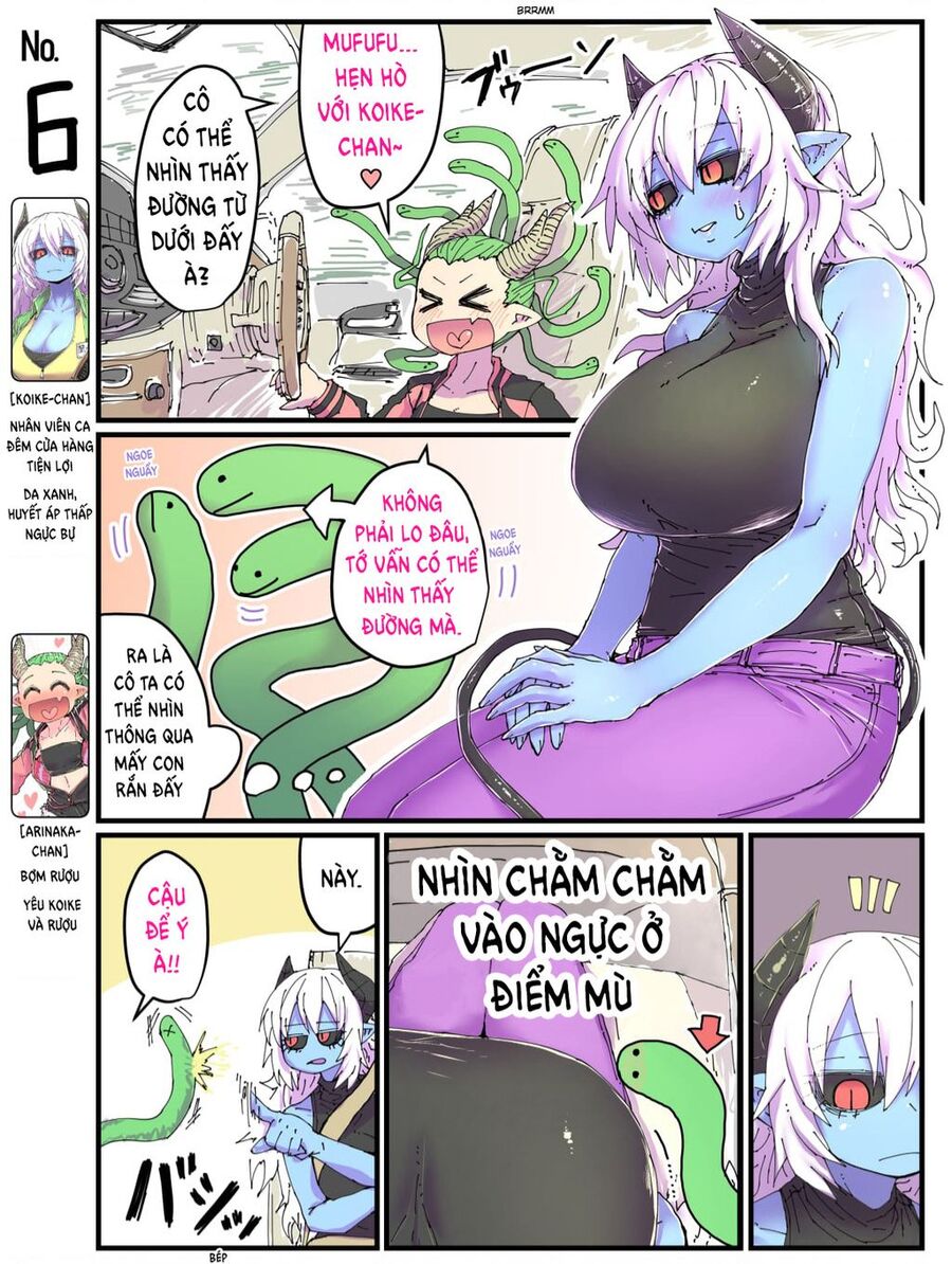 Cô Nàng Nhân Viên Da Xanh Ở Cửa Hàng Tiện Lợi Và Bạn Của Cô Ấy - Chương 6 - Trang 1