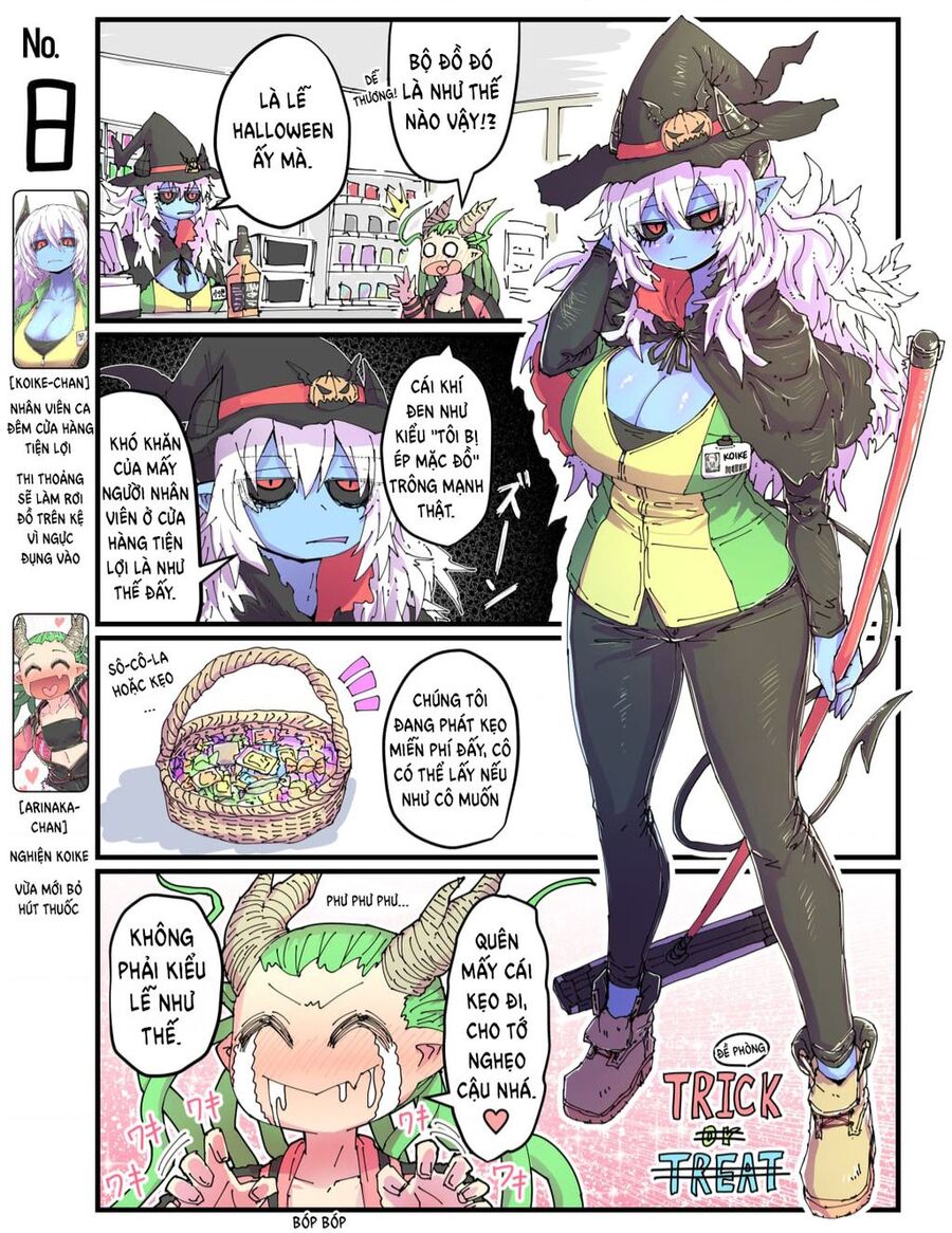 Cô Nàng Nhân Viên Da Xanh Ở Cửa Hàng Tiện Lợi Và Bạn Của Cô Ấy - Chương 8 - Trang 1
